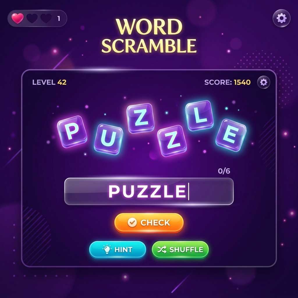Word Scramble game preview